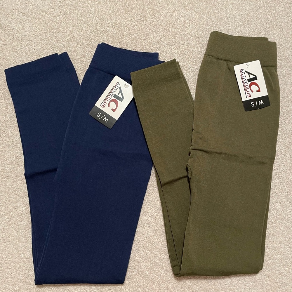 Active Club Fleece Lined Leggings (Set of 2)